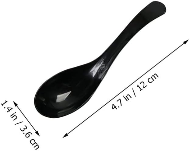 Hemoton 200 cucharas de sopa asiáticas, cucharas desechables, cucharas de arroz, cucharas de sopa de fideos, cuchara de sopa japonesa para el hogar