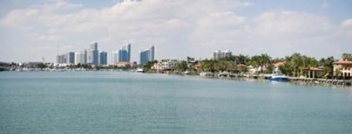 Posterazzi Buildings at the Waterfront Miami Florida USA – Póster (15 x 6)