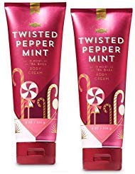 Bath and Body Works – Paquete de 2 crema corporal Twisted Peppermint Ultra Shea, 8 onzas