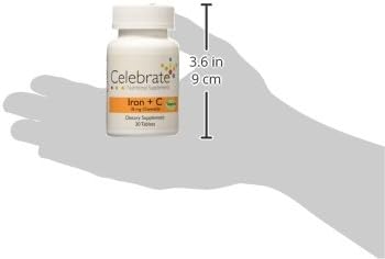 Celebrate Iron+C 18mg mandarina masticable, 30 unidades