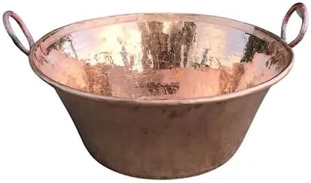 Auténtica y Cazo de Cobre original para carnitas, olla de cobre de calibre grande, resistente, martillada a mano, hecha en México, 100% cobre Wok