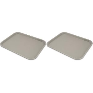 Carlisle FoodService Products Bandeja de plástico para comida rápida, 14 x 18 pulgadas, gris (paquete de 2) Carlisle FoodService Products Bandeja de plástico para comida rápida, 14 x 18 pulgadas, gris (paquete de 2)