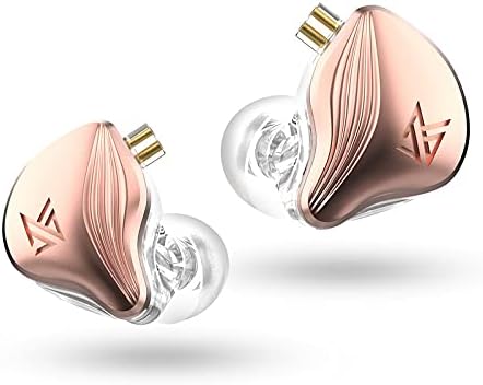 Auriculares con cable, auriculares intraurales, auriculares con cable con micrófono, auriculares con cancelación de ruido con cable KZ ZEX (oro rosa)
