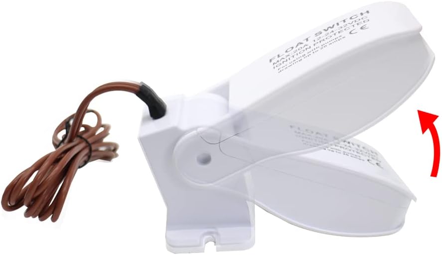 Interruptor flotante de bomba de sentina automática, CC 12 V 24 V, interruptor flotante Sensor de flujo de interruptor de sentina para bomba de agua