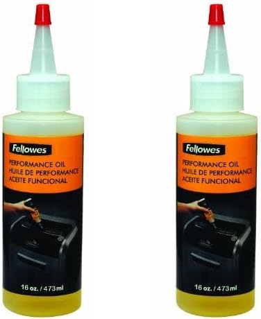 Fellowes Powershred Performance – Aceite triturador de 16 onzas, botella de boquilla extendida (3525010) (paquete de 2)