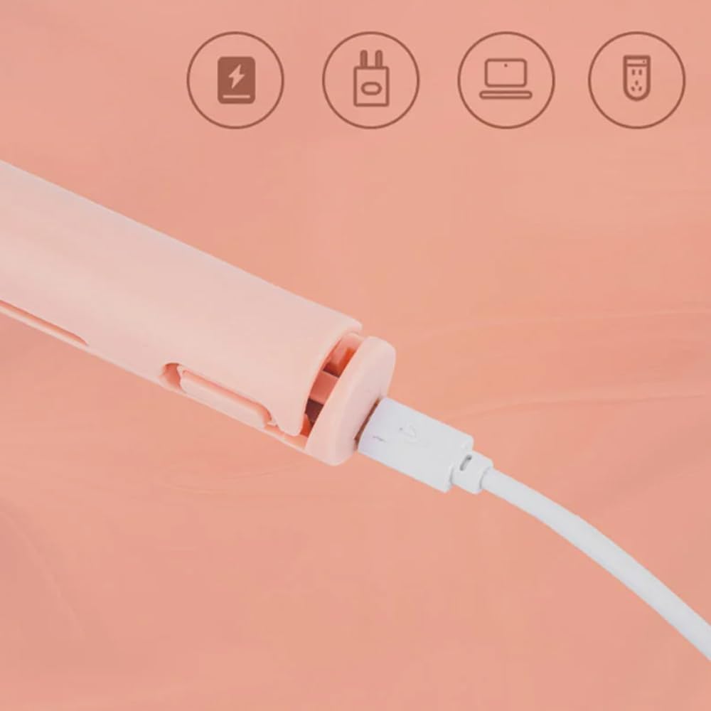 Mini rizador de doble propósito, mini plancha plana 2 en 1, rizador de pelo pequeño recargable por USB para cabello corto y largo (blanco)