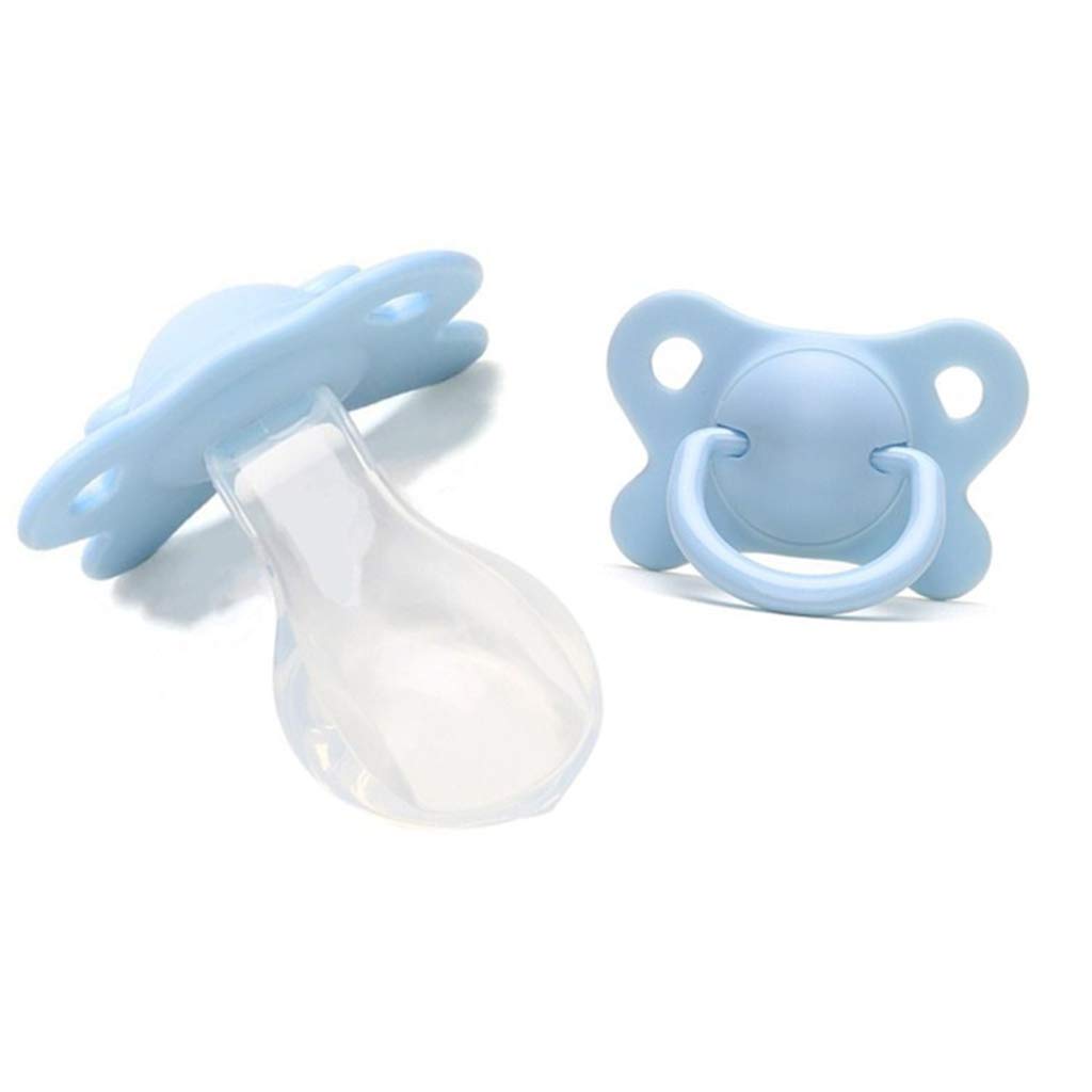 MEIYIN Chupete para adultos con orificio ancho en forma de mariposa de silicona para adultos suministros (blanco)