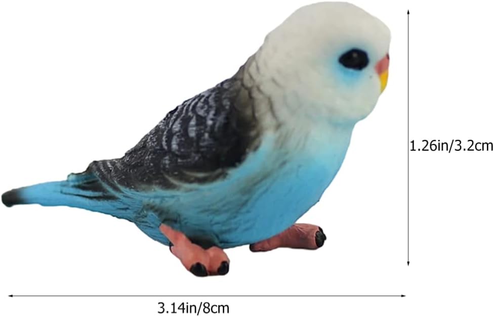 Toyvian 2 piezas de simulación de loro grande de peluche de loro césped ornamento artificial pájaros falsos selva decoraciones de Navidad juguetes