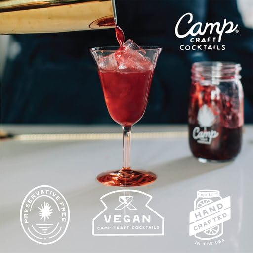 Camp Craft – Mezcla de cóctel – Limonada de hibisco  Kit de infusión de mezcla de bebidas premium con frutas deshidratadas, hierbas y azúcar vegano