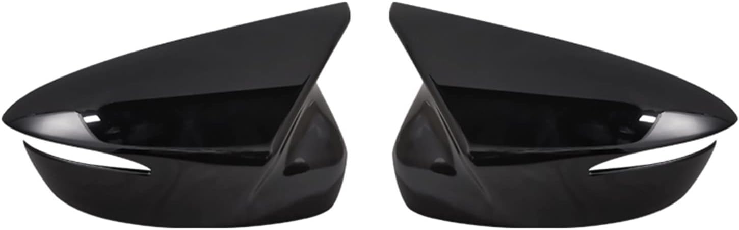 Cubierta de espejo retrovisor lateral Tapa de espejo de puerta para Mazda CX-3 CX-4 CX-5 Accesorios (Color 1 pieza Negro Izquierdo)