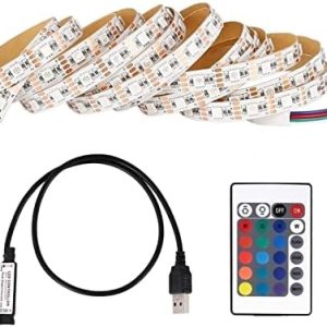 GSYFDZSWZX Fengyan – Tira de luces LED de 9.8ft, 5050 SMD RGB 5 V, USB, cinta de diodo de neón, flexible, a rayas, para decoración de pantalla de GSYFDZSWZX Fengyan – Tira de luces LED de 9.8ft, 5050 SMD RGB 5 V, USB, cinta de diodo de neón, flexible, a rayas, para decoración de pantalla de
