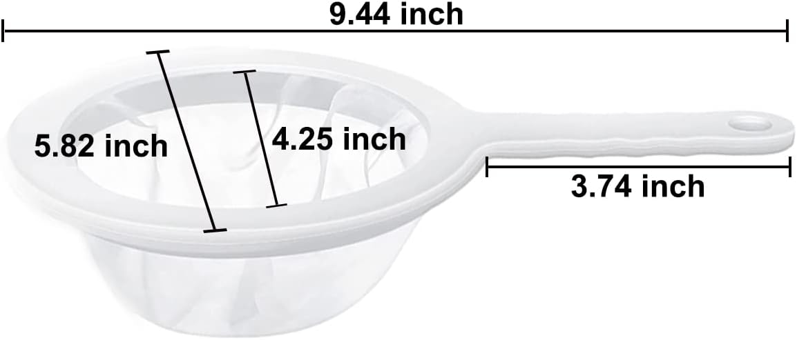 3 coladores de malla de nailon, colador de malla fina de plástico para té, leche de soja, café (malla 120200400)