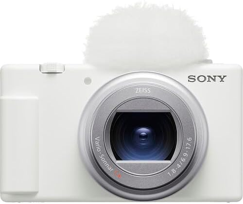 Sony ZV-1 II Cámara digital (blanco) con kit de accesorios ACCVC1 Vlogger con mochila, Gorillapod y más, ZV1M2W
