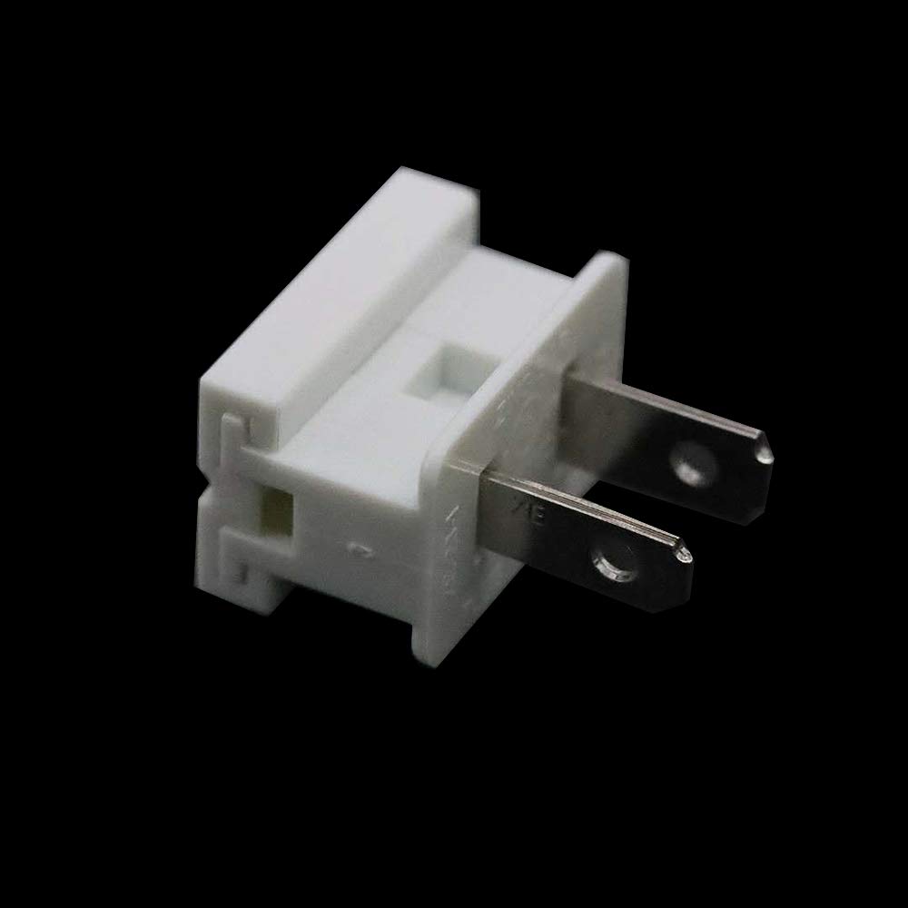 Paquete de 25 enchufes de vampiro, enchufe macho de repuesto de 2 puntas, enchufes eléctricos, extremos de repuesto de cable de extensión para luces