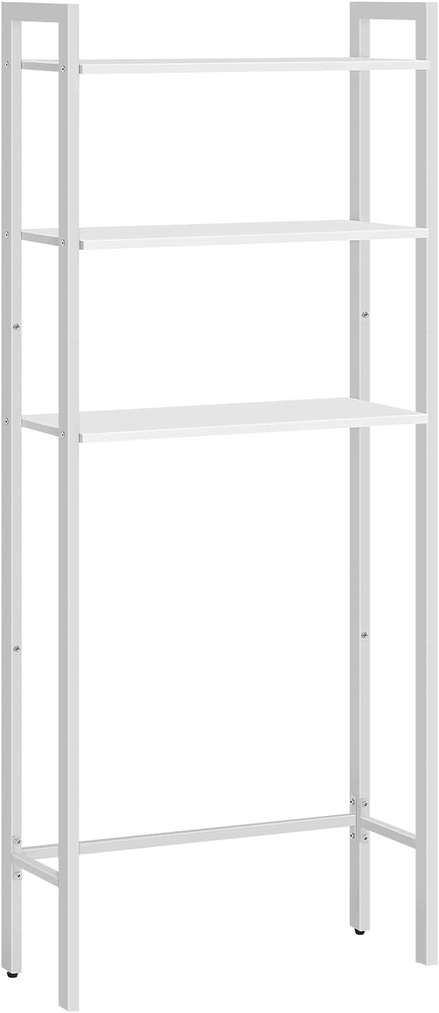 HOOBRO Almacenamiento sobre el inodoro, organizador de baño moderno de 3 niveles, ahorro de espacio de baño con estantes multifuncionales, estante