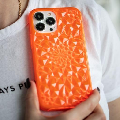 FELONY CASE Funda para iPhone 13 Pro Max  Funda naranja caleidoscopio  Antiarañazos, resistente y duradera, funda protectora a prueba de golpes de