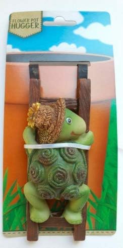 Maceta  Figura Hugger  Decoración de jardín de tortuga (2 piezas)  Obtén todas las divertidas colecciones de escaladores de Pot Pal  Decoración de