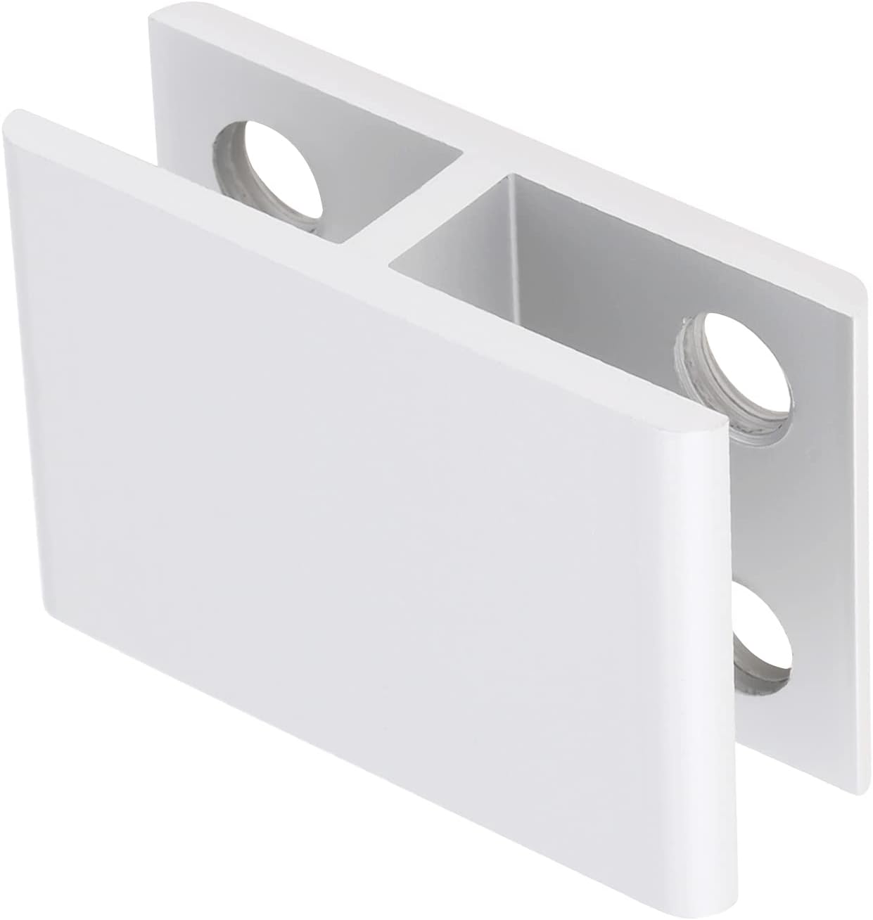Abrazadera de vidrio, paquete de 2 soportes de estante de vidrio de aleación de aluminio de 180 grados, soporte de vidrio de doble cara para vidrio