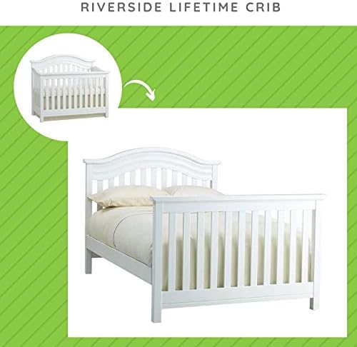 Kit de conversión de tamaño completo Rieles de cama para cunas de caché de bebé  Múltiples acabados disponibles (blanco)
