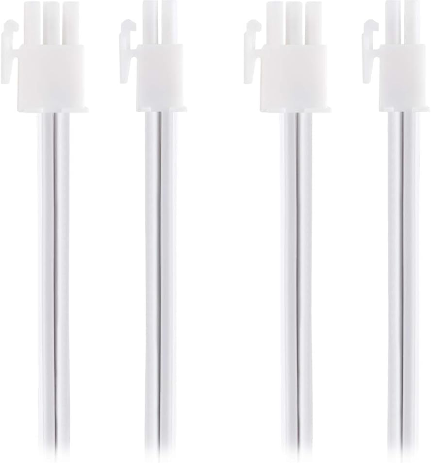 UltraPro Cable de enlace de luz para debajo del gabinete, LED, enchufable, para barra de luz, luces de disco, 47167, color blanco (paquete de 2)