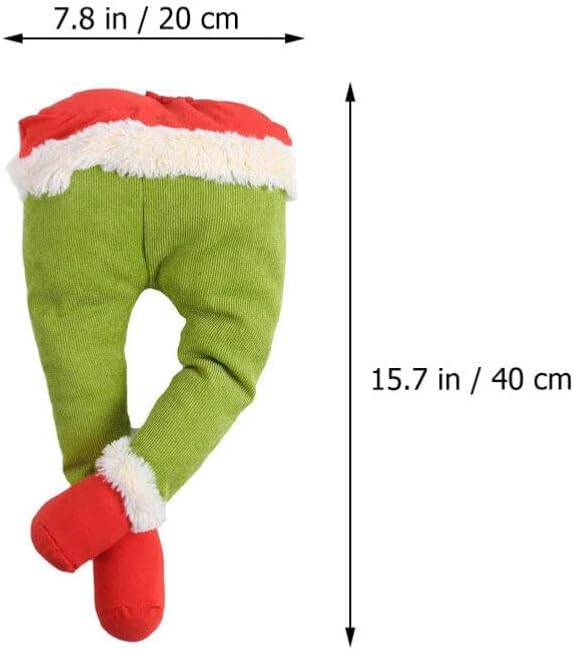 Decoraciones para árbol de cuerpo de elfo, decoración de árbol de Navidad, decoración de elfo con patas de peluche