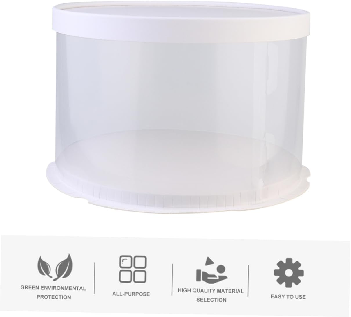 NOLITOY 3 unids cajas caja de pastel envases de plástico para tartas envases de magdalenas contenedor portador de pasteles redondo tarta de queso