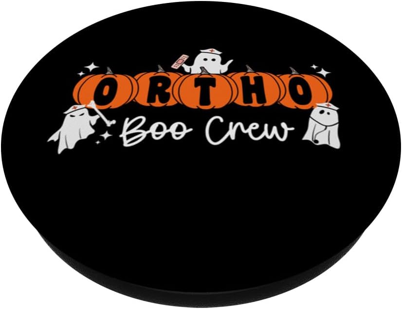 Ortho Boo Crew Ghost Pumpkin Orthopedic Nurse Halloween PopSockets Standard PopGrip
