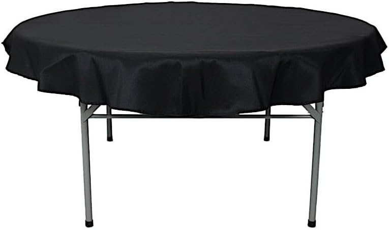 Balsa Circle Mantel redondo negro de 70 pulgadas de poliéster de alta calidad, ropa de cama de boda, fiesta, eventos, recepción, catering,
