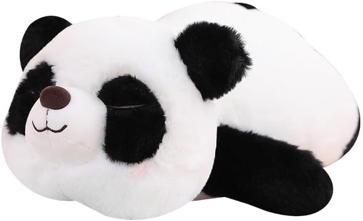 Lindo juguete de peluche de panda, almohada de peluche de oso panda, almohada suave de peluche de panda de dibujos animados, almohada corporal,