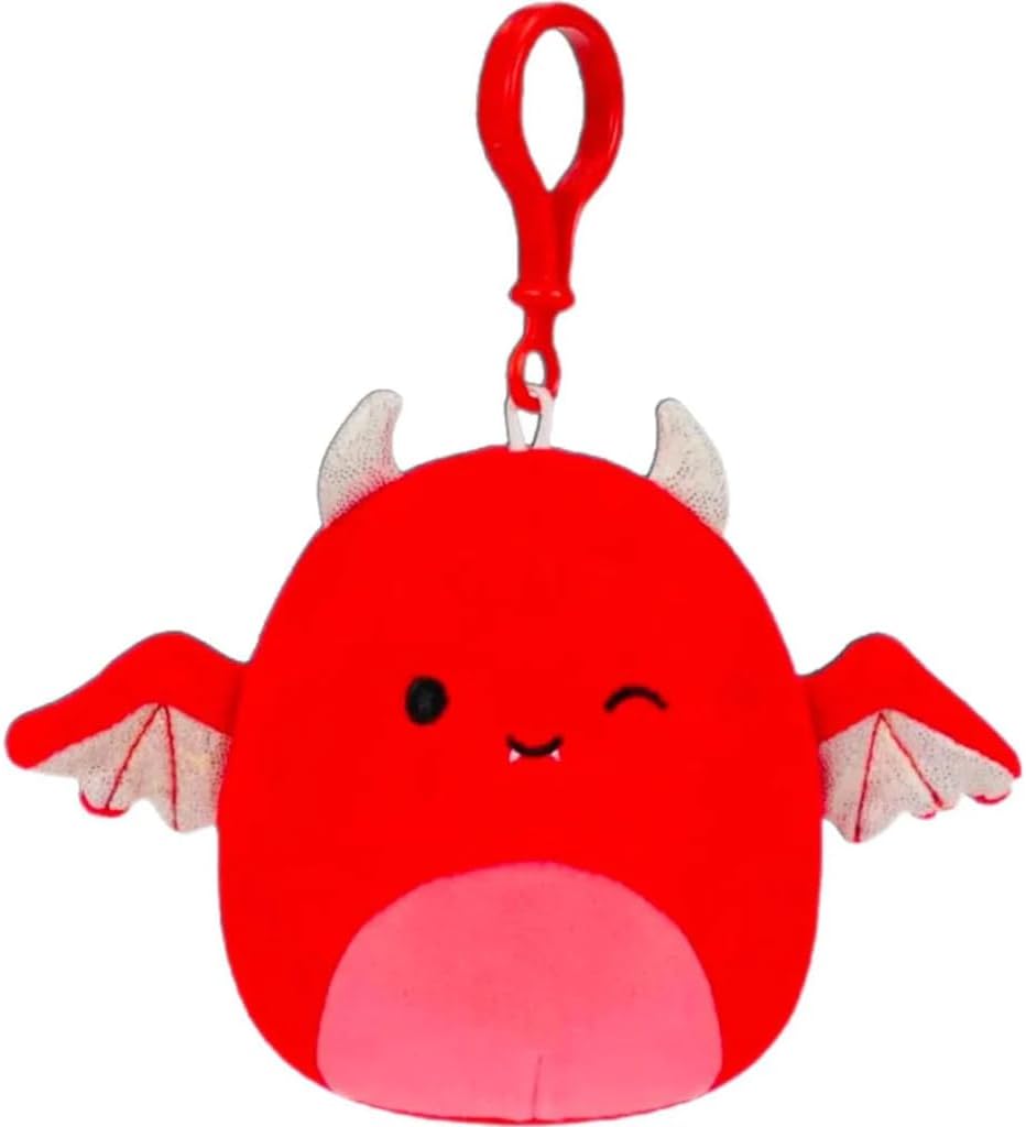 Squishmallow Kellytoy oficial – Animales de almohada espeluznantes suaves y espeluznantes para Halloween (clip de 3.5 pulgadas, Karlie Devil)