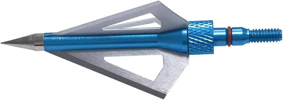 3 cuchillas de caza de 100125 granos, cabezas de flecha atornilladas, puntas de flecha compatibles con ballesta y arco compuesto + 1 estuche de