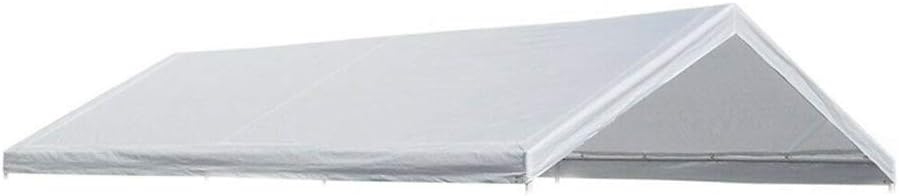 Toldo de repuesto con cenefa de 20 x 30 pies, color blanco, cubierta de lona para techo superior, para automóvil, motocicleta, barco, jetski o feria
