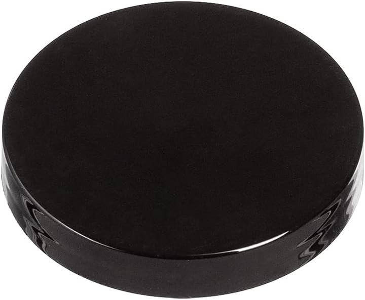 Tapa negra lisa de plástico con forro de espuma para tarro (paquete de 24) (tamaño del cuello 58-400)