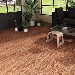 YENHOME 15 azulejos de vinilo de madera de nogal para despegar y pegar, paneles de pared de madera para paredes, azulejos de suelo para baño,