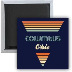 Columbus Ohio – Imán para nevera (2.5 x 2.5 pulgadas), diseño retro Columbus Ohio – Imán para nevera (2.5 x 2.5 pulgadas), diseño retro