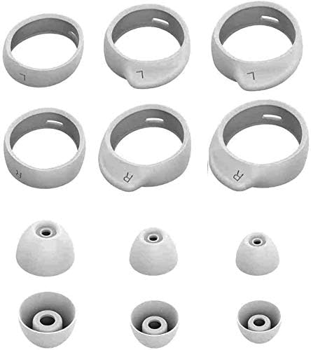 Rayker Kit de almohadillas para auriculares Galaxy Buds+ Plus SM-R175, 3 pares de ganchos para las orejas y 3 pares de almohadillas para las orejas,