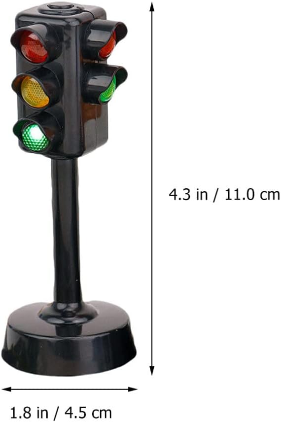 STOBOK Luces de tráfico, 3 piezas de 1.8×1.8×4.3 in Señales de tráfico de juguete DIY Señales de tráfico Modelo Juguetes Niños Juguete de semáforo