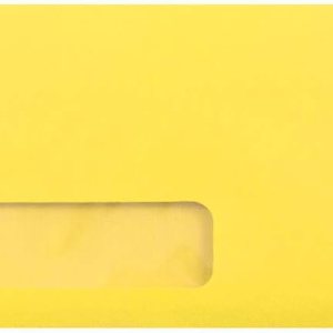 JAM PAPER Sobres de ventana de colores para negocios, 4 18 x 9 12, color amarillo, reciclado, paquete de 100 unidades JAM PAPER Sobres de ventana de colores para negocios, 4 18 x 9 12, color amarillo, reciclado, paquete de 100 unidades