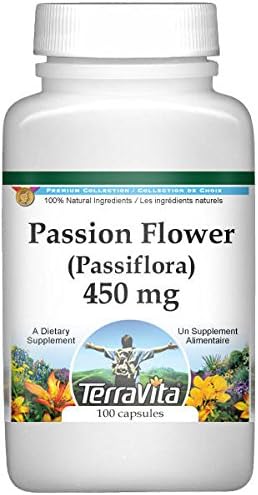 TerraVita Passiflora (Passiflora) – 450 mg (100 Cápsulas, ZIN 511266) – Paquete de 2