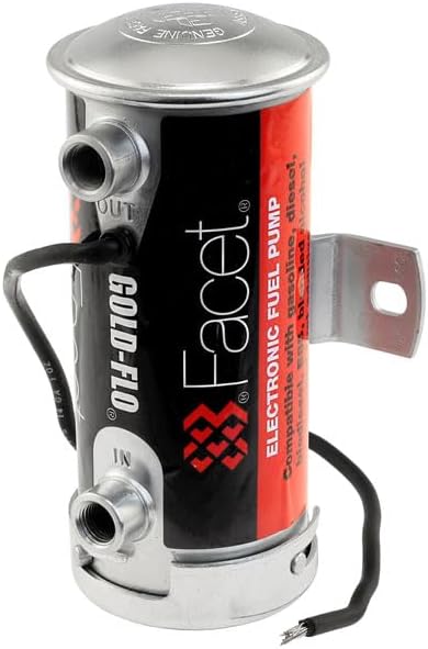 Facet 476088, bomba de combustible cilíndrica faceta de 24 voltios, 18 NPT, 4-5 psi