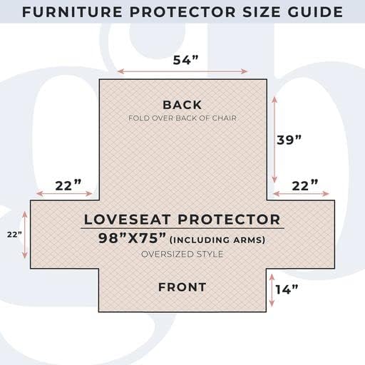 Great Bay Home – Protector de muebles reversible con retazos florales, con borde festoneado, resistente a manchas, colección Maribel, para sofá