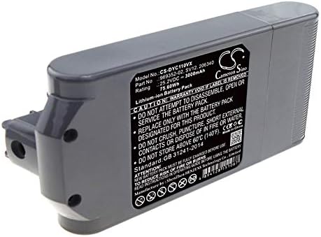 Batería de repuesto de 3000 mAh para Dyson V10, Cyclone V10, V10 Cyclone Series, V10 Absolute, V10 Animal, V10 Total Clean, Dyson 969352-02,
