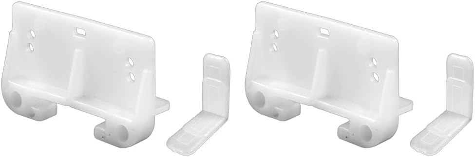 Prime-Line R 7128 18 pulgadas x 1-516 pulgadas, kit de guía de cajón blanco (1 kit) (paquete de 2)