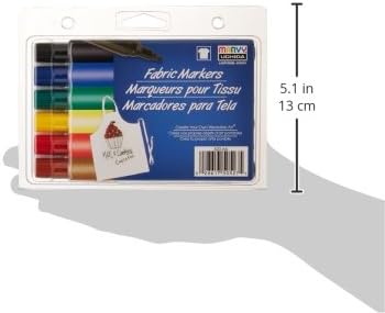 Uchida UCH520-6A Juego de marcadores anchos primarios de tela, 6 piezas