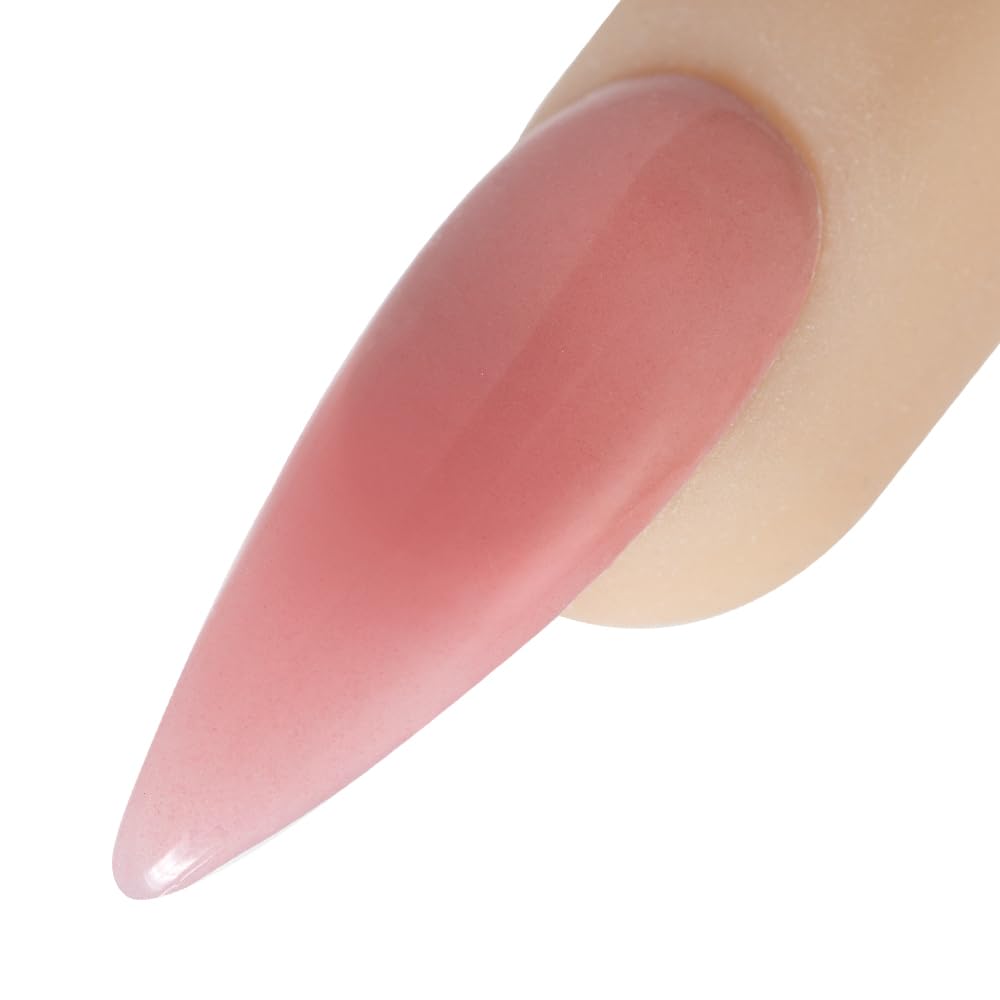 Young Nails Polvo acrílico de cobertura acrílica autonivelante, polvo acrílico transparente rosa y blanco para extensión de uñas, grado profesional,