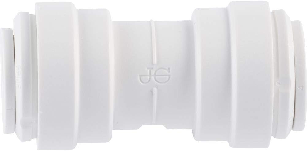 John Guest Speedfit – Conector recto de unión OD de 38 pulgadas, empuje para conectar la instalación de plomería de plástico, PP0412WP