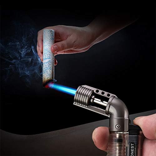 Micro antorcha de arco encendedor de mano recargable de butano con llama ajustable, pistola de llama de metal de soldadura de gas (gas butano no