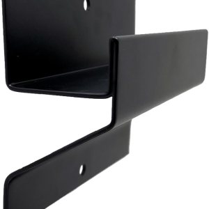 Tetra-Teknica GMH-02 – Escalera de montaje en pared de acero de 4 pulgadas y colgador de carretilla, negro mate Tetra-Teknica GMH-02 – Escalera de montaje en pared de acero de 4 pulgadas y colgador de carretilla, negro mate