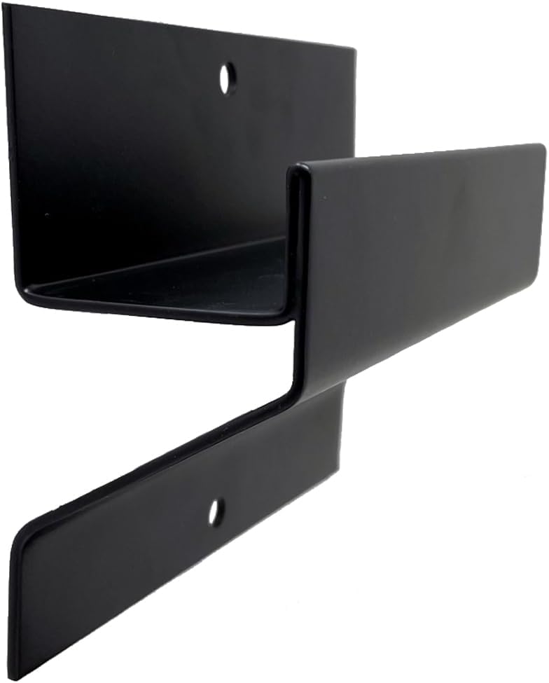 Tetra-Teknica GMH-02 – Escalera de montaje en pared de acero de 4 pulgadas y colgador de carretilla, negro mate