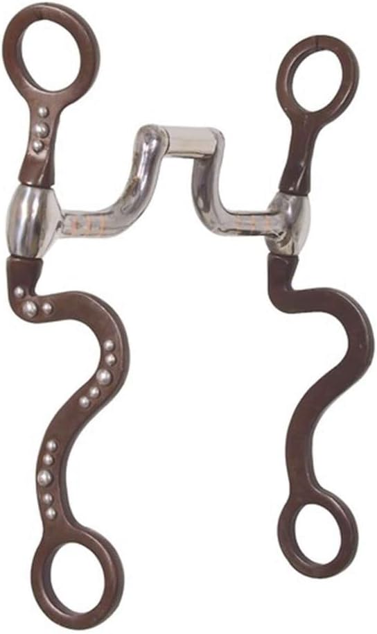Billy Royal Pro Correction – Broca de caballo con puntos plateados, punta cuadrada de nivel avanzado, puerto cuadrado único con bisagras con